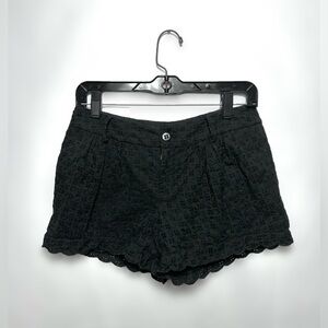 Betsey Johnson Vintage Black Lace Crochet Shorts